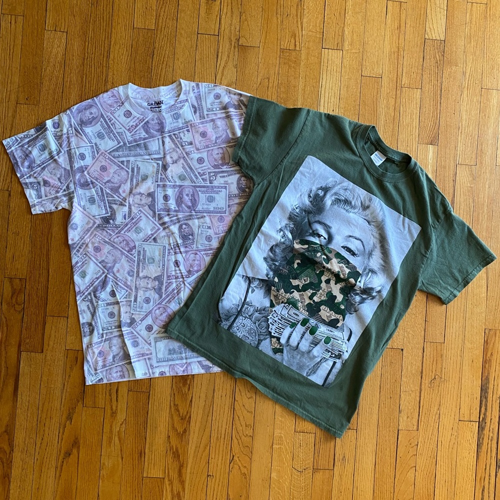 Lot of 2 Unisex Cotton Tees - Medium